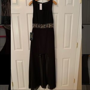Bebe black high low sparkly cocktail dress